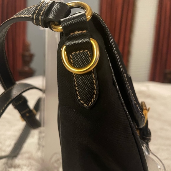 ✨PRADA Flap-bag Nylon/ Leather Strap Crossbody - Picture 9 of 10